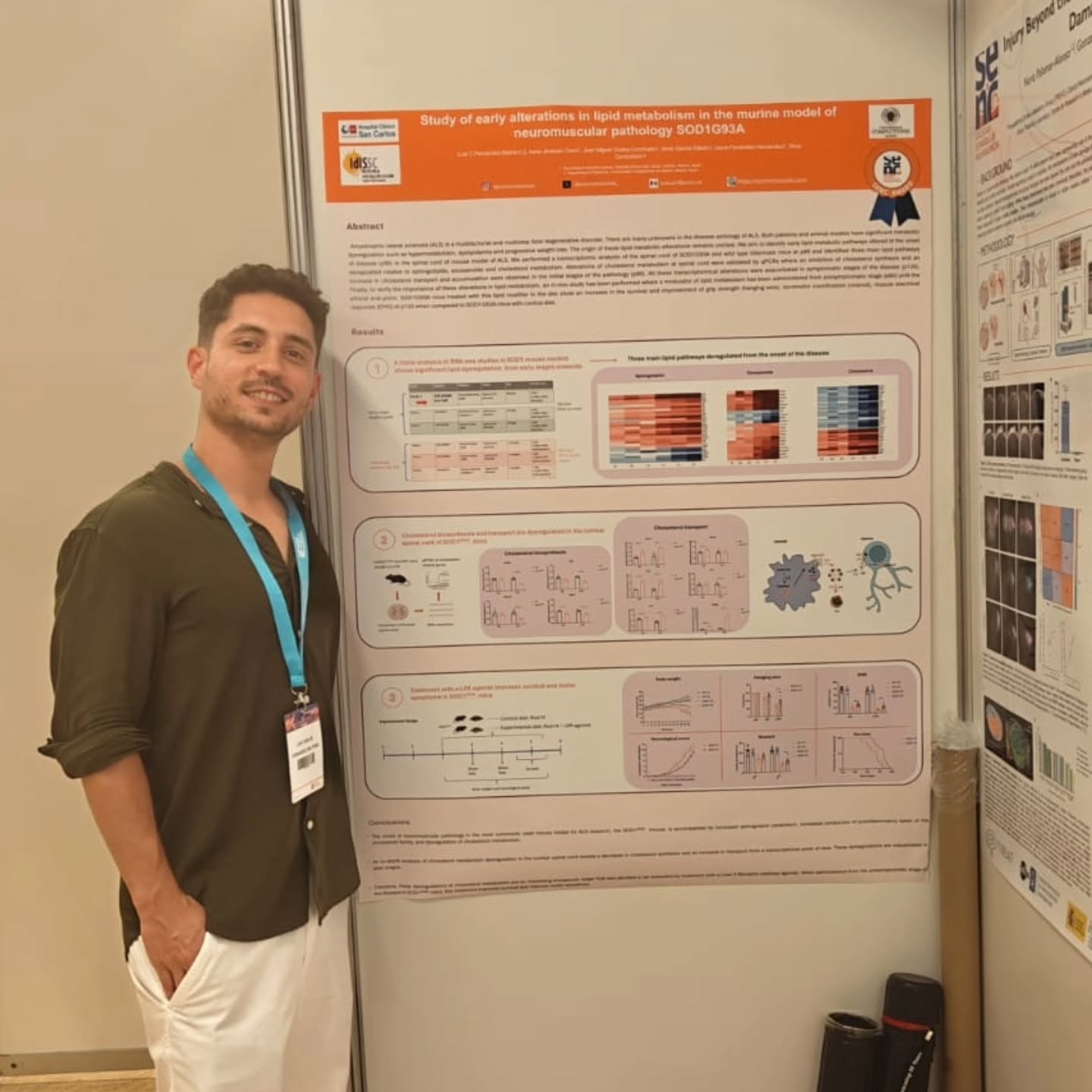 ¡Éxito en el SENC! Scorrochano Lab Premiado por su Innovadora Investigación en ELA y Metabolismo Lipídico
